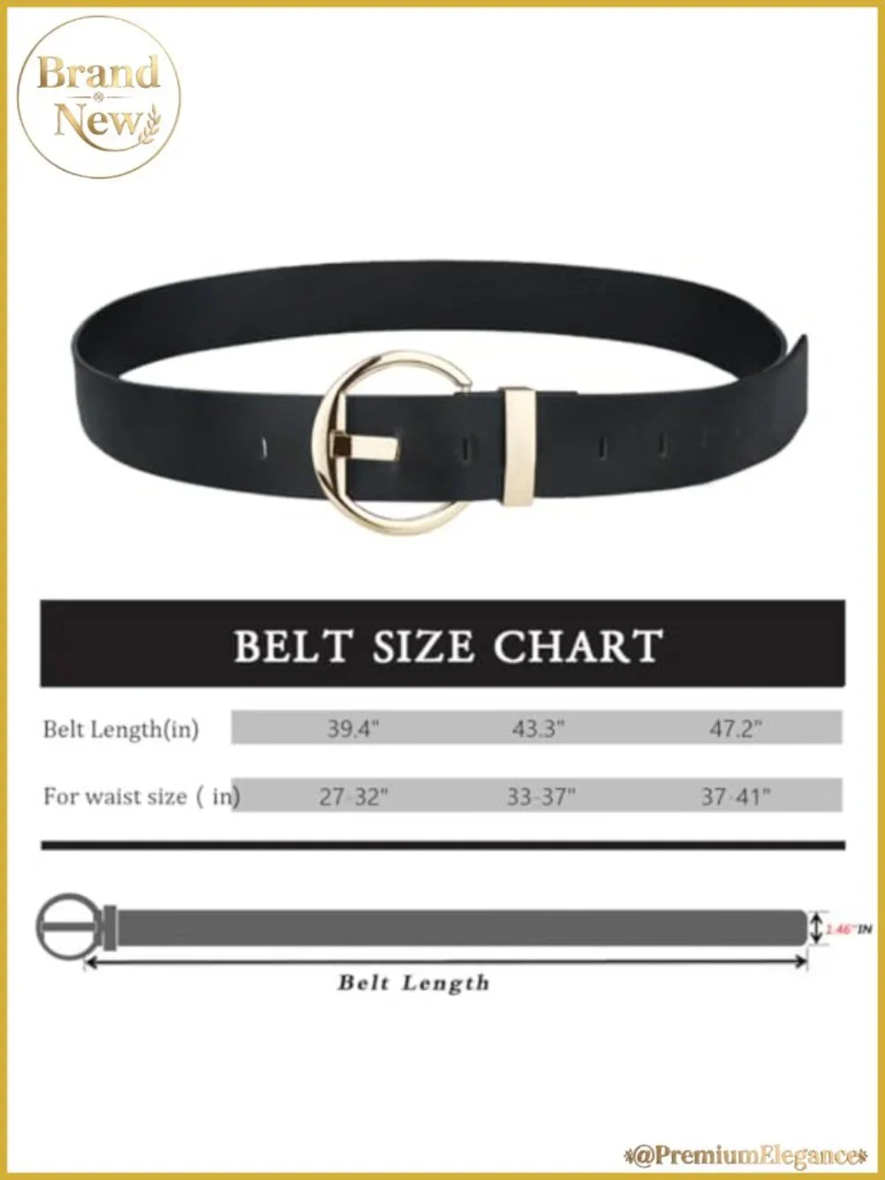 Leopard Print PU Leather Belt for Women Gold Buckle